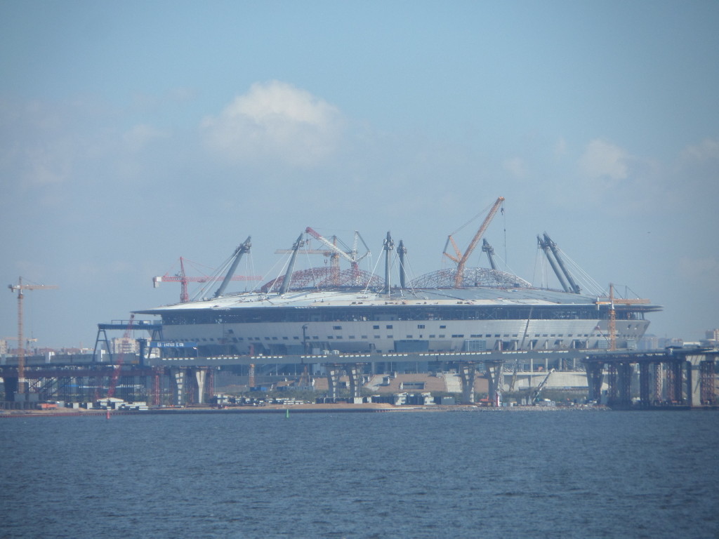 Neues Stadion vor St Petersburg